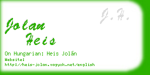 jolan heis business card